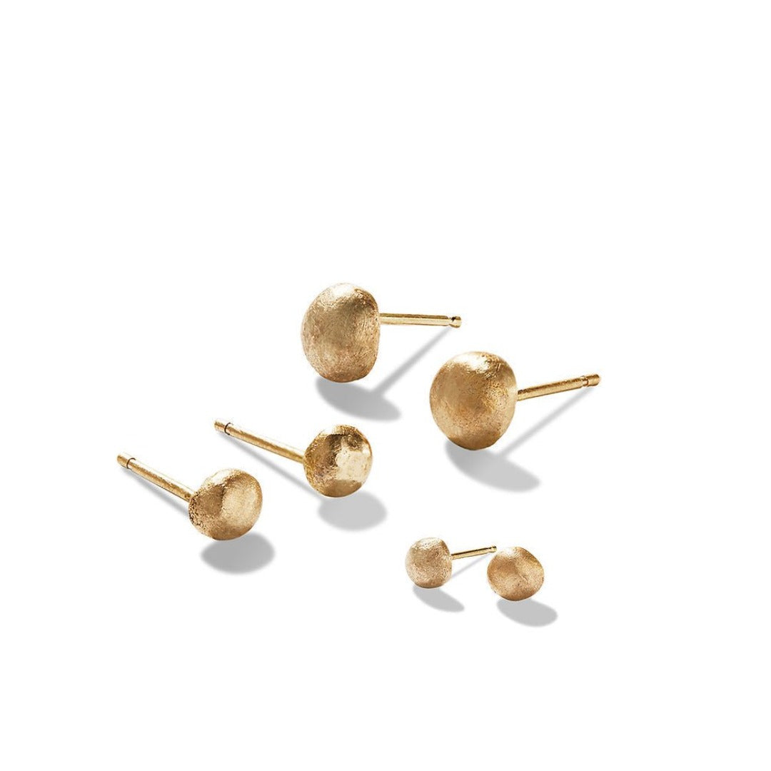 5 Pair (10 Pieces) Ball Post Earrings - Gold 6mm